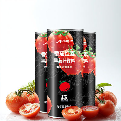 품질 100% 천연 토마토 과일 주스 12.4g 탄수화물 6Mg 나트륨 공장