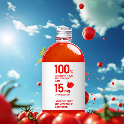 품질 플라스틱 병에 담긴 소금 없는 토마토 주스 100ml 3% 영양소 기준 값 공장
